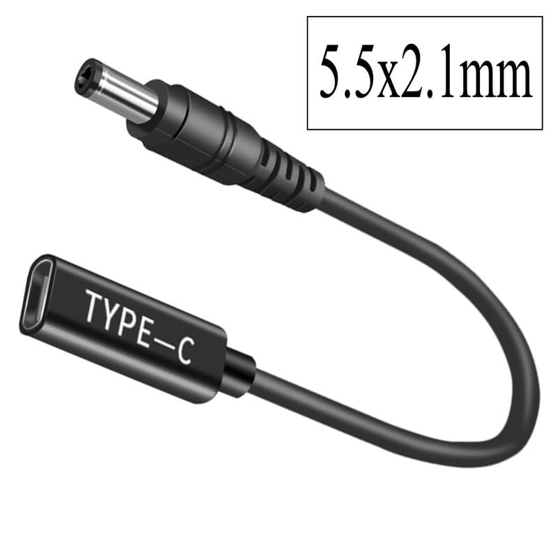 100W 12V USB PD DC 5.5x2.1mm Cable, USB C DC 20v 5.5 X 2.1mm Adapter, DC 5.5x2.1mm Adapter to USB C Adapter Made for Solar Panel, Motorhome, Portable Power Station, RVs, Solar Generator - style: 5.5x2.1mm