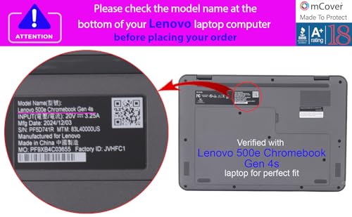 mCover Hard Shell Case Only Compatible for 2025 or Later 11.6" Lenovo 500e Chromebook Gen 4s 2-in-1 Laptop (NOT Fitting Any Other Lenovo Models)- Aqua - color: Aqua