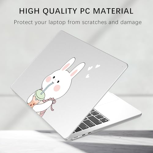 Compatible with MacBook Neo 13 inch Case 2026 Cute Kawaii Bunny | Release Model A3404 with A18 Pro Chip | Protective Hard Shell Matte Cover for MacBook Neo 13'' - color: Bunny A, size: MacBook Neo 13 inch