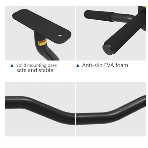 Joist Mount Pull Up Bar, Ceiling Mount Pull Up, Strength Training Pull-Up Bars, Bar with Multi-Grip Foam Grip, 40'' Wide, Pull Up Bar for Home Gym,Silver-Straightrod - color: Silver, size: Straightrod