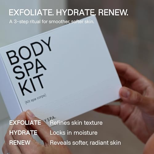 biotyspa Body Spa Kit - Exfoliating Glove, Exfoliating Shower Gel (100ml) & Hydrating Lotion (100ml) with Hyaluronic Acid & Niacinamide - Smooths & Renews for Radiant Skin - 3pc Set - size: Body Spa Kit