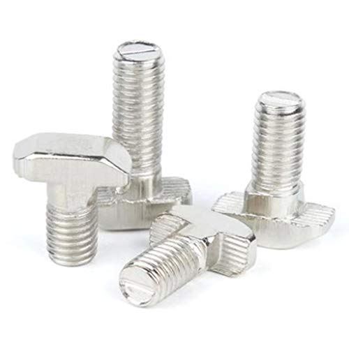 20 Pcs M8 x 16mm Thread T Slot Drop-in Bolt T-Bolt Hammer Head Bolt T Screw Stud for 3030 Series Standard 8mm T-Slot Aluminum Extrusion Profile (3030 Series) - size: 30-M8x16mm