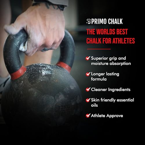 Primo Chalk Resealable Bag: Loose Chalk for Weightlifting, Rock Climbing, & Gymnastics, Made in The USA, Chalk Ball Refill for Superior Grip - size: 1 lb.