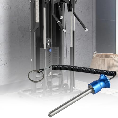 Gym Pin, Universal Aluminum Alloy Weight Stack Pin with Pull Rope for Fitness Equipment Pin Training - color: Black 10*125mm