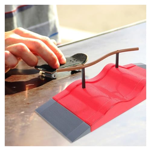 Fingerboard Obstacles Mini Skateboards Smooth Surface Plastic Skate Park Accessories with Fingerboard Wheels and Complete Tool Kit(A1+B1+C1) - color: A1+b1+c1