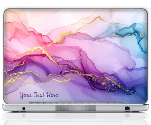 Custom Design Personalized Laptop Skin Sticker Cover Art Decal, Customize with Your Name or Text (12 Inch, Marble Waves) - color: 3632A, size: 12 Inch