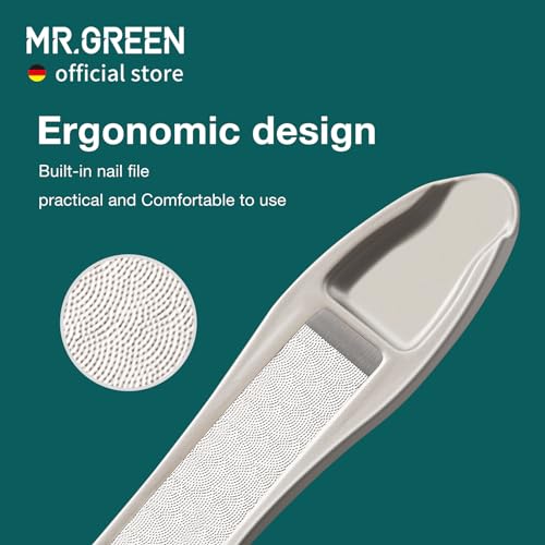 MR.GREEN Nail Clippers Stainless Steel Anti Splash Fingernail Cutter Manicure Tools Bionics Design Pedicure Scissor Nail Trimmer (Nail Clipper Two-Pack (Medium+Large)) - color: Nail Clipper Two-pack (Medium+large)