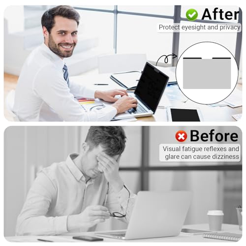 Magnetic Privacy Screen Protector for 14 Inch 16:10 Aspect Ratio Screen Anti-Spy, Anti-Glare, Anti-Blue Light Protection, Enhanced Screen Clarity & Scratch Guard - size: 14 inch