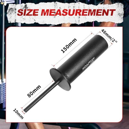 AHTAPFON Weight Stack Pin with 1 x Spring Collar,Weight Extender Pin,Fits Add 2" Weight Plates for Cable Machine,Fitness Equipment for Home Gym - size: 10×80mm-150mm-Rod