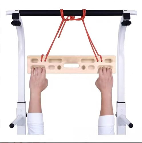 Wooden Hangboard for Rock Climbing, 6-in-1 Fingerboard Training for Grip Strength, Home Wood Finger Mounted Pull Up Bar for Climbers Home Gym