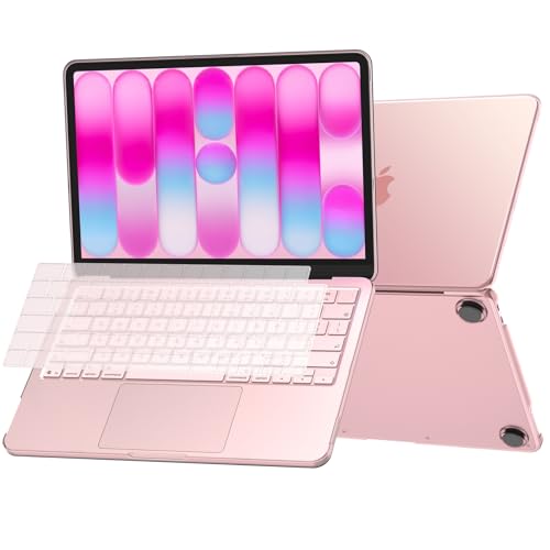 Soonjet for MacBook Neo 13 inch Case 2026 A3404 Hard Shell + Keyboard Cover | Official Blush Clear, Anti Scratch & Fingerprint, Pink Matte, Protective Mac Laptop Cover, Thin & Lightweight, Plastic - color: Frost Blush