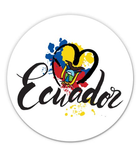 Ecuador - 8" Vinyl Sticker - for Car Laptop I-Pad - Waterproof Decal - size: 8"