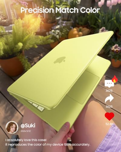 Fintie Case for MacBook Neo 13 Inch A3404 2026, Frost Citrus | Snap-On Hard Shell Cover, Ultra-Thin, Slim Fit, Lightweight - color: Frost Citrus