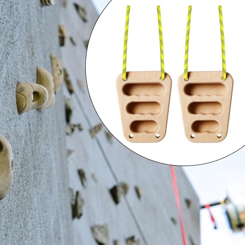 Menolana 2X Wood Hangboard Rock Climbing Holds Hang Board for Climbers Sturdy Building Core Strength Fingerboard for Doorway Beginners