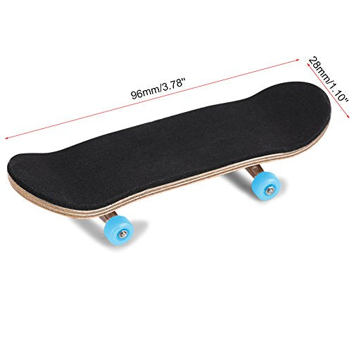 HERCHR Finger Boards, 1Pc Maple Wooden Alloy Fingerboard Finger Skateboards Creative Fingertips Daliy Playing Relaxing Movement Set with Box for Relax Play (Light Blue) - color: Light Blue