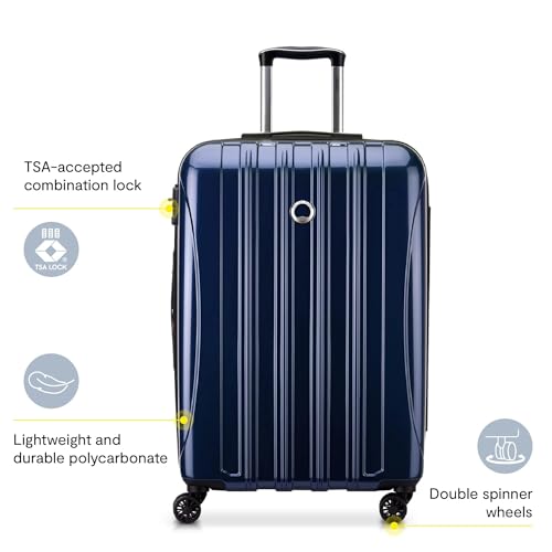 DELSEY PARIS Helium Aero Hardside Expandable Luggage with Spinner Wheels, Titanium, Carry-On 19 Inch - color: Titanium, size: Carry-On 19 Inch