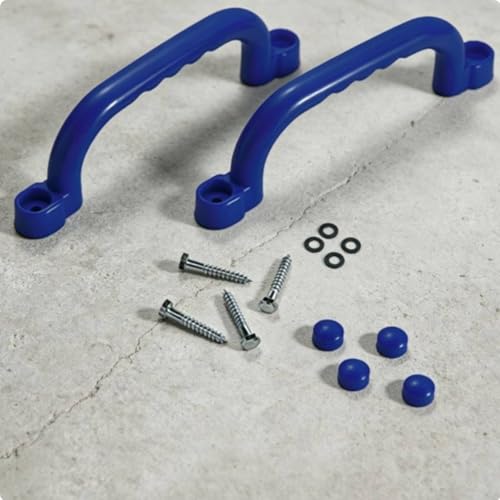 Qianly 2 Pieces Climbing Frame Handles Sturdy Construction Kids Climbing Handle Heavy Duty Playset Grips for Young Children, Yellow - color: Yellow