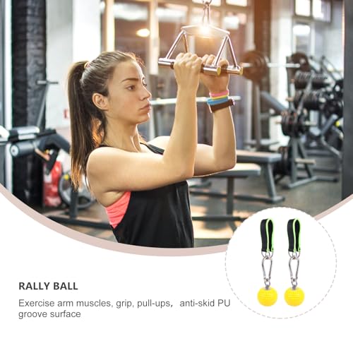 VICASKY Climbing Pull up Ball and Finger Strength Exerciser Wrist Exercise Grip Ball with Hanging Rings for Rock Climbing Training and Hand Strengthening Random Color