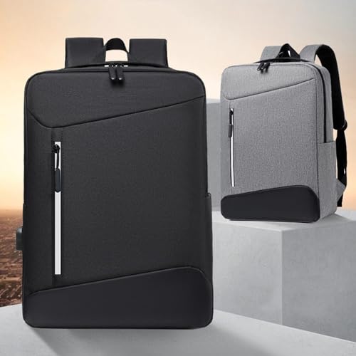Men Business Laptop Backpack, Waterproof Travel Backpack | with USB Charging Port, College School Computer Bag, for Work Carry - color: Blue