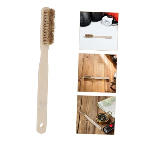 Rock Climbing Brush with Wood Handle and Firm Bristles for Removing Chalk and Dirt, Powerful Scrubbing Tool for Indoor and Outdoor Climbing Surface Cleaning