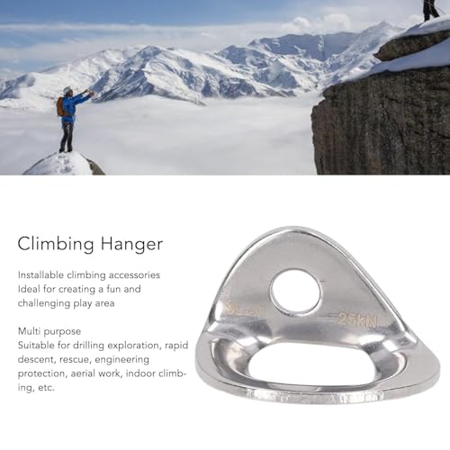 12 Pack 25kN 316 Stainless Steel Bolt Hanger, Professional Grade Rock Climbing Anchors for Rappelling, Cave Exploration Aerial Work, with Large Bearing Capacity for Outdoor Adventures