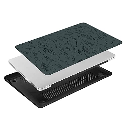 LanBaiLan Compatible with MacBook Air 13 inch Case M5 2026 M4 2025 M3 M2 2024-2022 A3449 A3240 A3113 A2681, 13.6 Plastic Hard Shell Case & Keyboard Cover, Dark Green - color: Dark Green