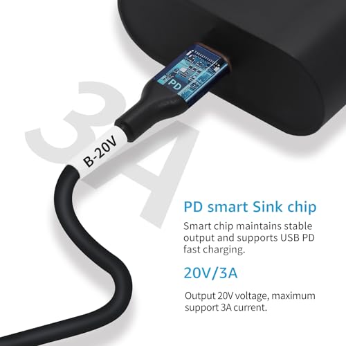 DSD TECH MagicConn SH-CP20B USB Type C PD to DC Power Cable(55x21)-20V - style: 20 V