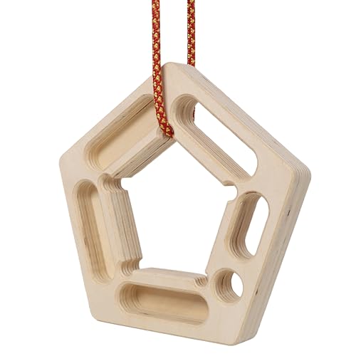 Gecheer 2PACK Climbing Hangboard for Rock Climbing Training – Wooden Fingerboard for Grip Strength, Finger Endurance & Pull-Up Workouts – Portable Home Gym Training Tool
