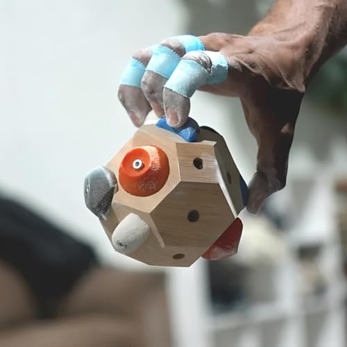 Boulder Block for Climbers，Handcrafted 3D Boulder Ball，Finger Strength Training Climbing Ball for Climbers Gift