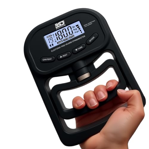 Hand Grip Strength Tester Trainer, 396lbs/180kg Hand Grip Dynamometer with LCD Display, Ideal for Sports, School, and Home Use(Battery Version)