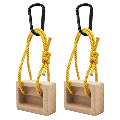 Climbing Hangboard 1 Pair Wooden Fingerboard Trainer | Fingerboard Climbing for Climbers Tree Hand Playground Enhances Grip Strength Indoor Outdoor Doorway