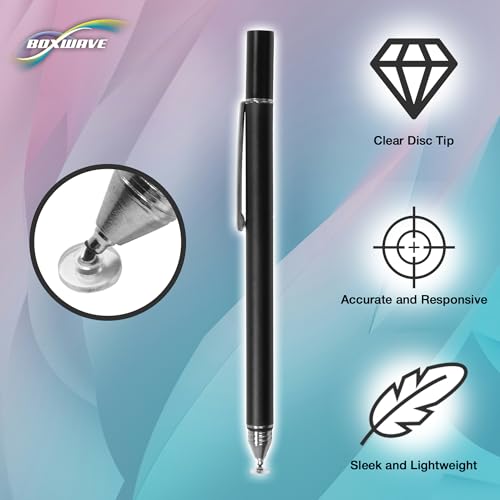 BoxWave Stylus Pen Compatible with Acer Chromebook 317 (CB317-1HT) - FineTouch Capacitive Stylus, Super Precise Stylus Pen - Jet Black