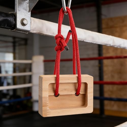 2Pcs Wooden Hangboard Rock Climbing - Hang Board for Climbing | Fingerboard | Arm Workout & Pull-Up Training | Bouldering Present Khaki - color: Khaki