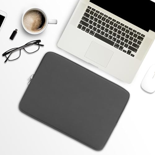 RAINYEAR 13.3 Inch Laptop Sleeve Case Padded Carrying Bag, Gray | Slim Protective Soft Zipper Computer Cover for 13.3 Inch Notebook Computer Chromebook 14 inch MacBook Pro/Max M1 M2 M3 M4 M5 - color: Gray, size: 13"-13.3"