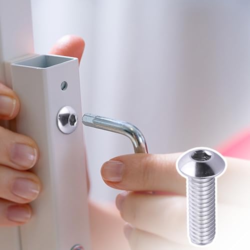 1/4-20 x 3/8" Button Head Socket Cap Bolts Screws, 304 Stainless Steel 18-8, Allen Hex Drive, Bright Finish, Fully Machine Thread, Pack of 25 - size: 1/4-20 x 3/8