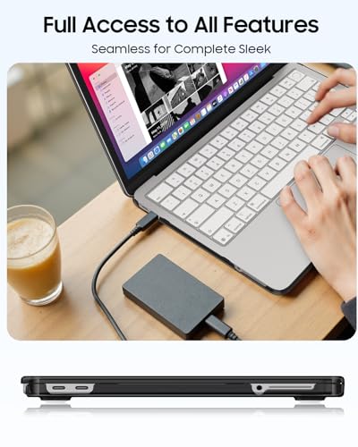 Fintie Case for MacBook Neo 13 Inch A3404 2026, Crystal Black | Snap-On Hard Shell Cover, Ultra-Thin, Slim Fit, Lightweight - color: Crystal Black