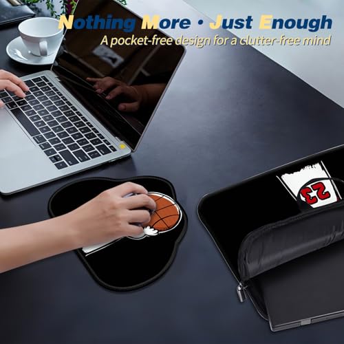 Laptop Bag 17 Inch,Resistant Shockproof Laptop Sleeve Case Protective Cover Carrying Case with Handle Compatible for HP Dell Lenovo Acer Asus Notebook Computer,Basketball Player - color: Basketball player, size: 17-17.3 in