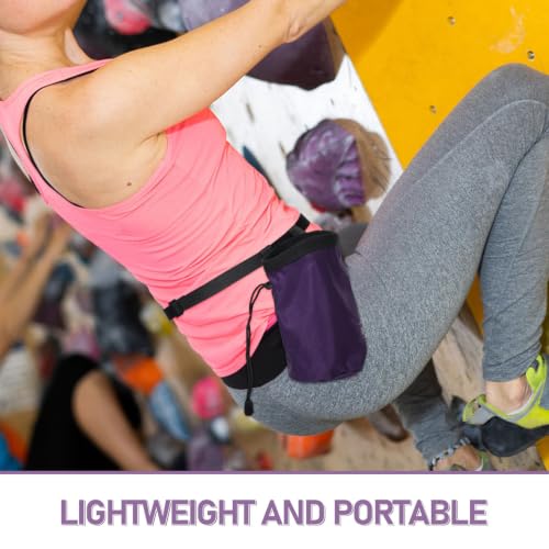 Climbing Chalk Bag with Anti-Slip Feature and Ergonomic Design Large Capacity Made of Sturdy Oxford Cloth and Fleece for Outdoor Climbing Activities