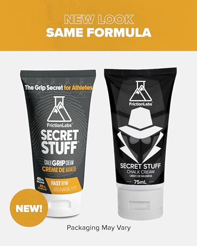 Friction Labs Secret Stuff Quick Grip Liquid Chalk | Made in USA, Skin Friendly, Rock Climbing, Weightlifting, Gym, Tennis, Trusted by 100+ Pro Athletes, 75 mL - style: Original - With Alcohol