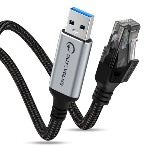 USB to Ethernet Cable 3.3FT, Gigabit USB 3.0 A to RJ45 Nylon Braided Cable | Network to USBA Cord, 1000Mbps Directly Connected, for Laptop, Desktop PC, Windows 10 and Windows 11 - size: 3.3FT, style: USB A to Ethernet