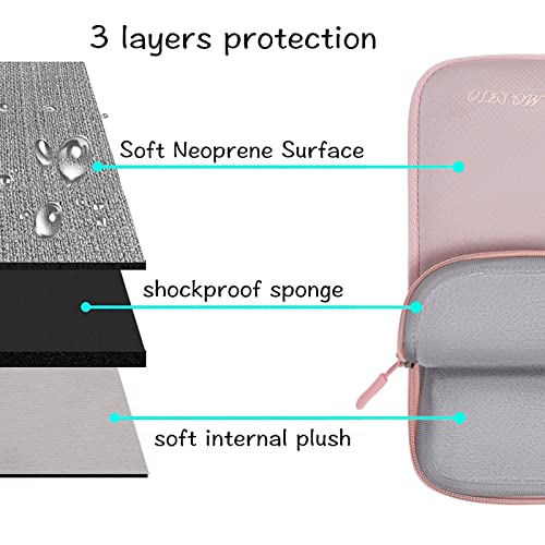 MOSISO Laptop Case 15 inch, Laptop Sleeve Carry Computer Bag | Compatible with MacBook Air 15 M5 M4 M3 M2 2026-2023, Dell XPS, Neoprene Bag with Handle&Detachable Small Case, Pink - color: Pink, size: 15 inch