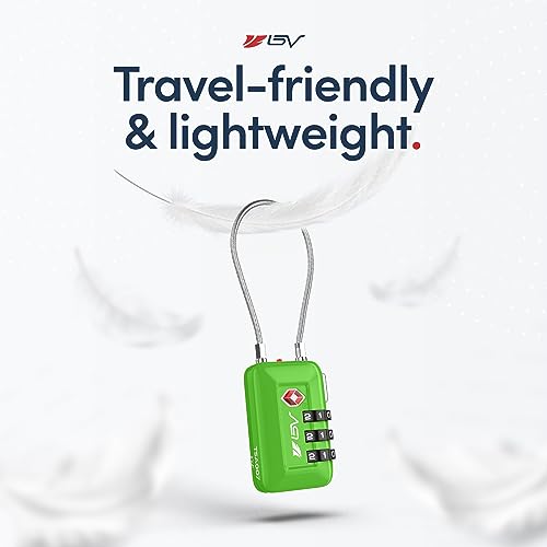 TSA Accepted Luggage Travel Lock, Set-Your-Own Combination Lock for School Gym Locker, Luggage Suitcase Baggage Locks, Filing Cabinets, Toolbox, Case(Green, 4 Pack) - color: Green 4-Pack