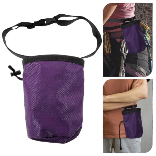 Portable Chalk Powder Bag for Rock Climbing with Large Capacity, User-Friendly Design, Oxford Cloth and Fleece Material, Comfortable Waist Storage Bag for Outdoor Climbing
