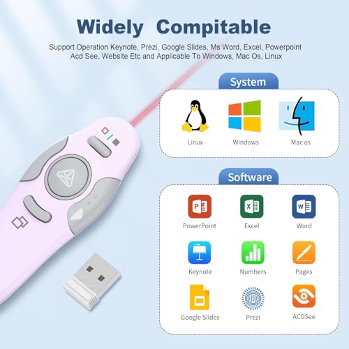 QUI Presenter Remote USB A Bundle | One Purple & One Silver