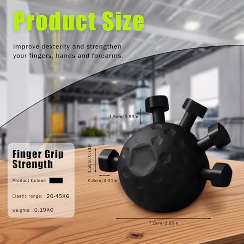 Finger Grip Strengthener, Finger Strength Trainer, Grip Strength Trainer Ball, Adjustable Hand Grip Strengthener, Silicone Grip Strength Trainer