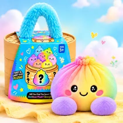 Dumpling Mystery Plush Squishy, Cute Dumpling Stress Relief Squeeze Toy