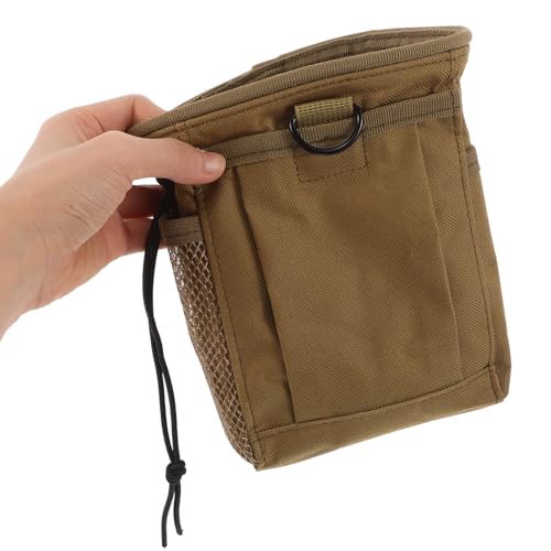 BESTonZON Lightweight Outdoor Waist Pack with Adjustable Belt, Mini Utility Pouch Made of Sturdy Oxford Cloth, Drawstring Chalk Bag for Climbing and Camping Activities