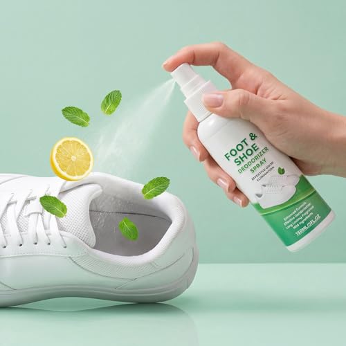 Foot and Shoe Spray Odor Neutralizing Mist for Sneakers Boots Gym Long Lasting Scent