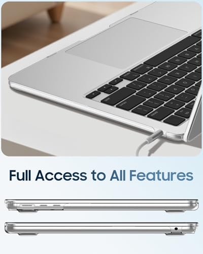 Fintie Case for MacBook Air 13 inch A3449/A3240/A3113/A2681 2022-2026 | M2/M3/M4/M5, Snap On Hard Shell, Full Port Access, Easy On/Off, Lightweight, Crystal Clear - color: Soaring Pig