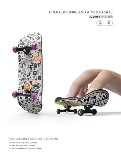 Lently Wood Fingerboards+Truck Set, 100mmL*30mm Mini Fingerboards and Multifunctional deformable Container (Logo) - color: Logo